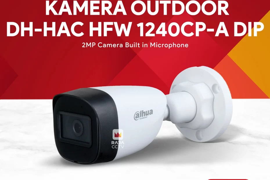 Kamera CCTV Dahua Outdoor DH HAC HFW 1240CP - 2MP Camera Built in Microphone